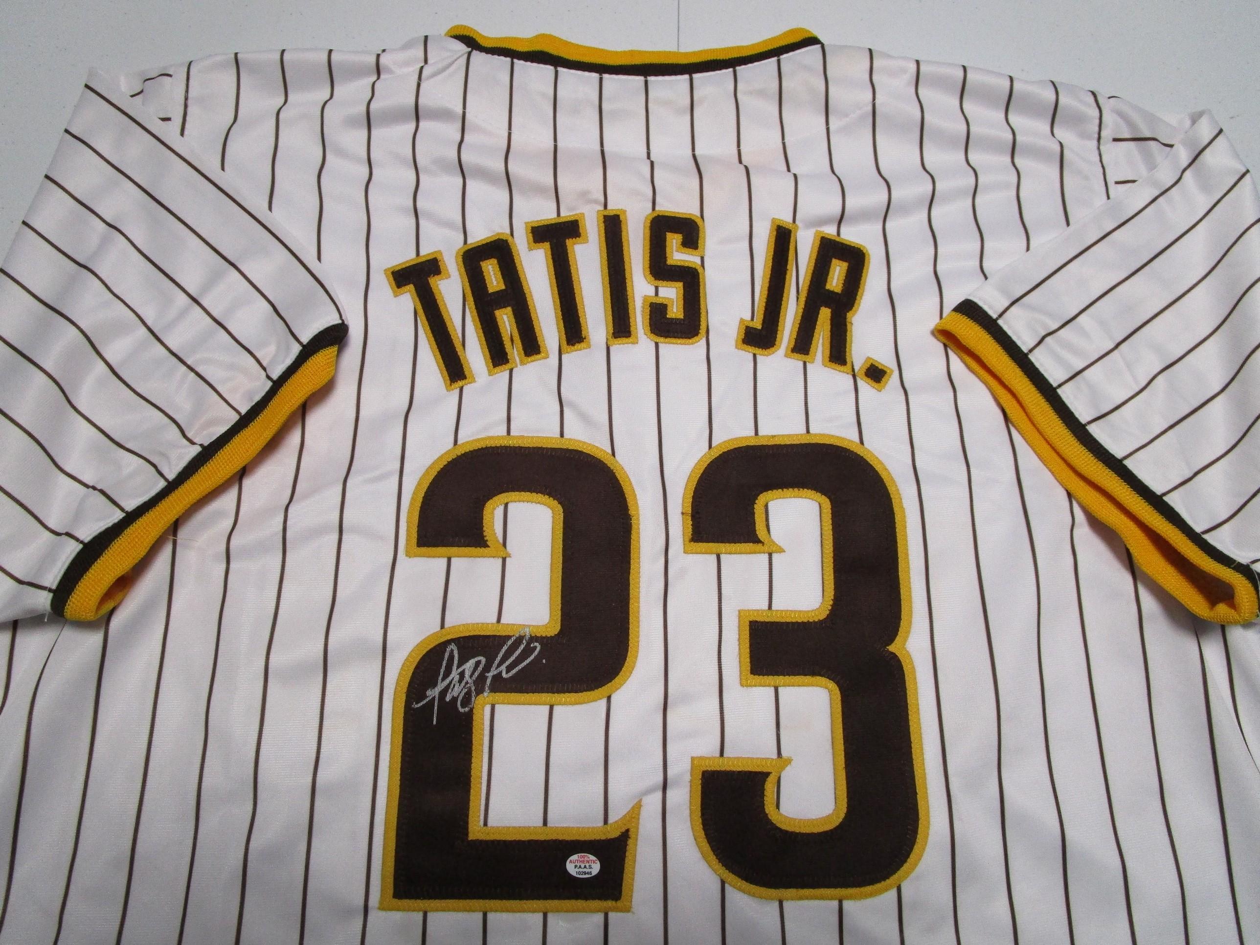 Fernando Tatis Jr of the San Diego Padres signed autographed baseball jersey PAAS COA 946