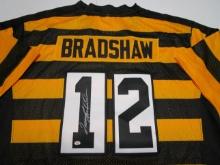 Terry Bradshaw of the Pittsburgh Steelers signed autographed football jersey PAAS COA 338