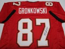 Rob Gronkowski of the Tampa Bay Buccaneers signed autographed football jersey PAAS COA 204