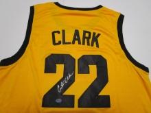 Caitlin Clark of the Iowa Hawkeyes signed autographed yellow basketball jersey Legends COA 423