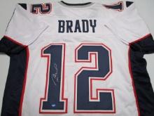 Tom Brady of the New England Patriots signed autographed football jersey TAA COA 963