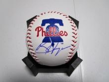 Bryce Harper of the Philadelphia Phillies signed autographed logo baseball PAAS COA 150