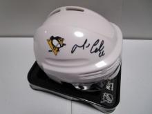 Mario Lemieux of the Pittsburgh Penguins signed autographed mini hockey helmet PAAS COA 461