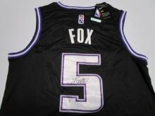 De'Aaron Fox of the Sacramento Kings signed autographed basketball jersey PAAS COA 209