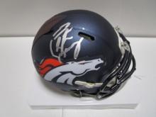 Peyton Manning of the Denver Broncos signed autographed football mini helmet PAAS COA 798