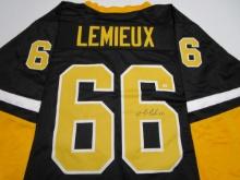 Mario Lemieux of the Pittsburgh Penguins signed autographed hockey jersey PAAS COA 797