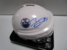 Connor McDavid of the Edmonton Oilers signed autographed mini hockey helmet PAAS COA 450