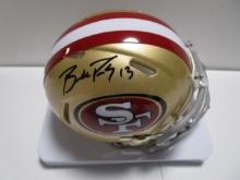 Brock Purdy of the San Francisco 49ers signed autographed mini football helmet PAAS COA 301