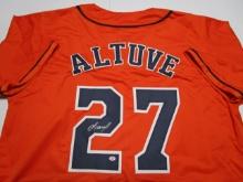 Jose Altuve of the Houston Astros signed autographed baseball jersey PAAS COA 098