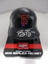 Buster Posey of the San Francisco Giants signed autographed mini batting helmet PAAS COA 113