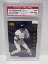 Derek Jeter Yankees 2000 Upper Deck All UD Team #526 graded PAAS Gem Mint 9.5