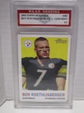 Ben Roethlisberger Steelers 2005 Topps Heritage #302 graded PAAS Gem Mint 9.5