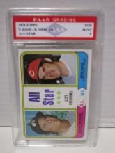 Pete Rose Bobby Mercer 1974 Topps All Star #336 graded PAAS Mint 9