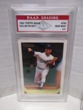 Nolan Ryan Rangers 1993 Topps Gold #700 Graded PAAS Gem Mint 9.5