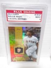 Willie Mays Giants 2013 Topps Chasing History #CH-47 graded PAAS Mint 9