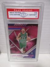 Luka Doncic Mavericks 2020-21 XR Pink #300 graded PAAS Gem Mint 10
