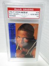 Ray Allen Bucks 1996-97 Upper Deck SP ROOKIE #136 graded PAAS Gem Mint 9.5