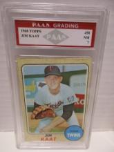 Jim Kaat Twins 1968 Topps #450 graded PAAS NM 7