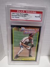 Jim Thome Indians 1992 Topps McDonalds Baseball Best ROOKIE #37 graded PAAS Near Mint 8