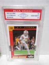 CJ Stroud Buckeyes 2023 Score ROOKIE #2 graded PAAS Gem Mint 10
