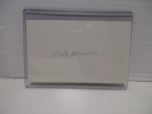Billy Herman of the Chicago Cubs signed autographed index card KYC COA