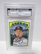 Alex Bregman of the Houston Astros signed auto slabbed sports / collectors card PAAS sticker 193