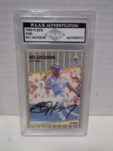 Bo Jackson of the KC Royals signed autographed slabbed sports / collectors card PAAS sticker 427