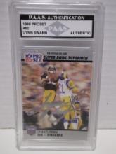 Lynn Swann of the Pittsburgh Steelers signed auto slabbed sports / collectors card PAAS sticker 265