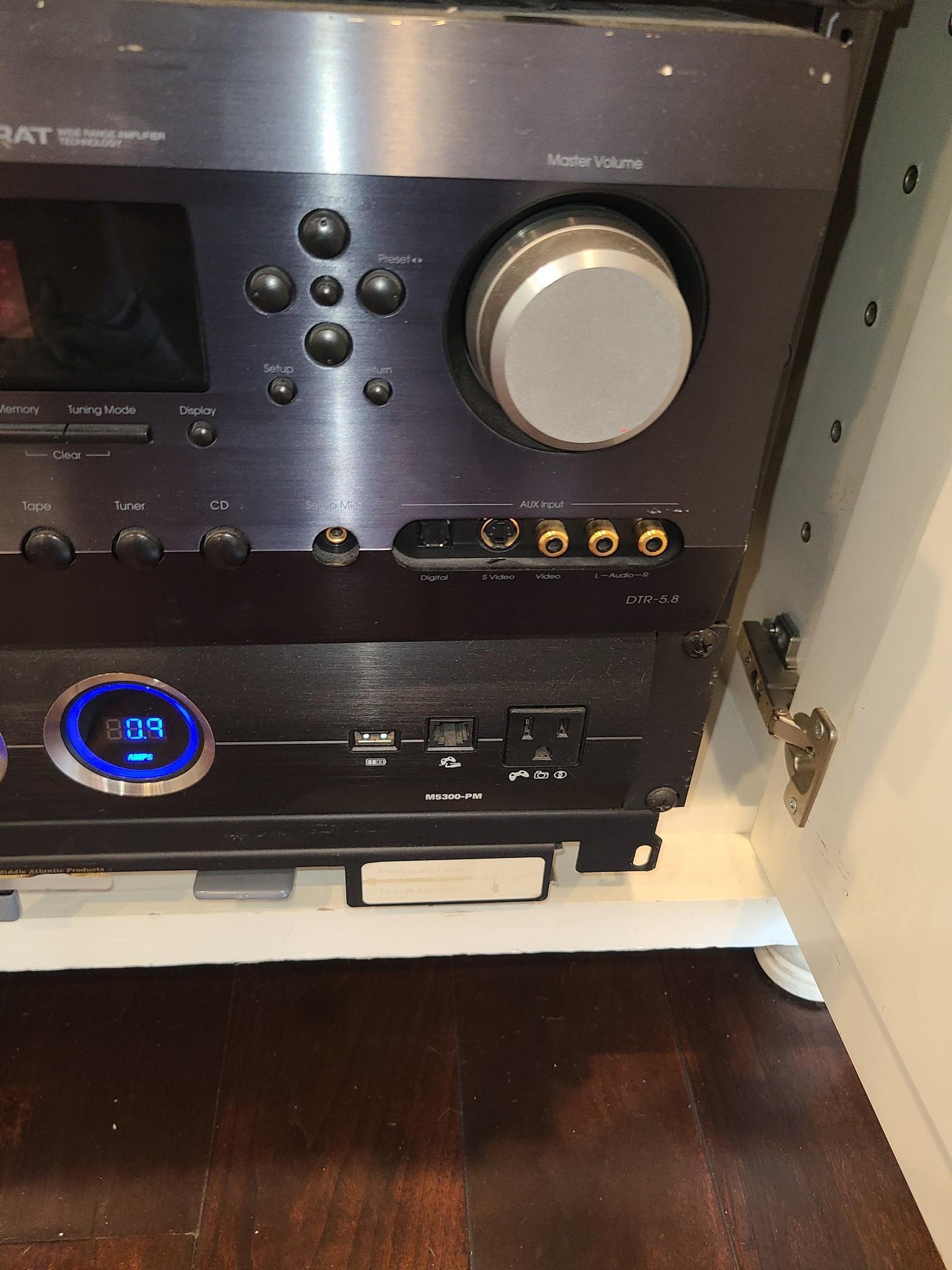 Panamax M5300-PM, Runco Digital video recorder and Interga Wide Range Amp