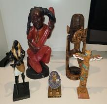 Hand Carved Wood Statues and others