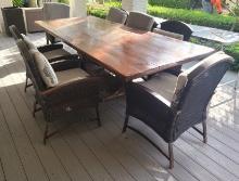 Wood Patio table and chairs