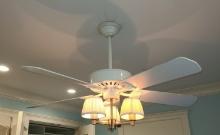 Designer ceiling fan with lighting