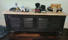 72 in Desinger Console with Stone Top -32 in H