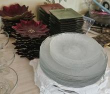 Large Glass Plates and Saucers Lot