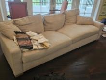 9' Upholstered Sofa with Pillows