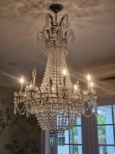 (8) Candle Crystal Chandelier