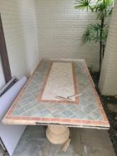 Cement outdoor table needs repair