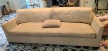 Tan Cloth Sofa needs to be cleaned - 100 in long