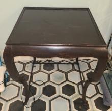 wooden side table - 25 x 25 in