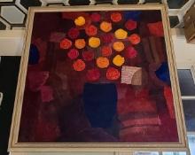 Flower in Vase - Original Artwork - Framed and unsigned - 39.5 x 40 in