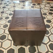 3 Brown Square stools - not perfect