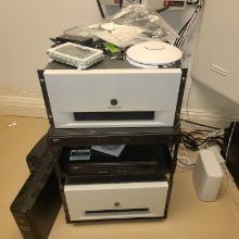 Electronics Stack -Panamax MB850, Minuteman  ETR1500 and more with rack