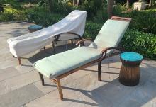 4 Outdoor Lounge Chairs and two side tables
