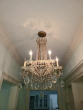 Crystal 6 light Chandelier - 20 in Width x 32 in Length