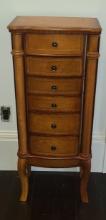 Freestanding wooden Jewelry box  - 39 in H - no contents