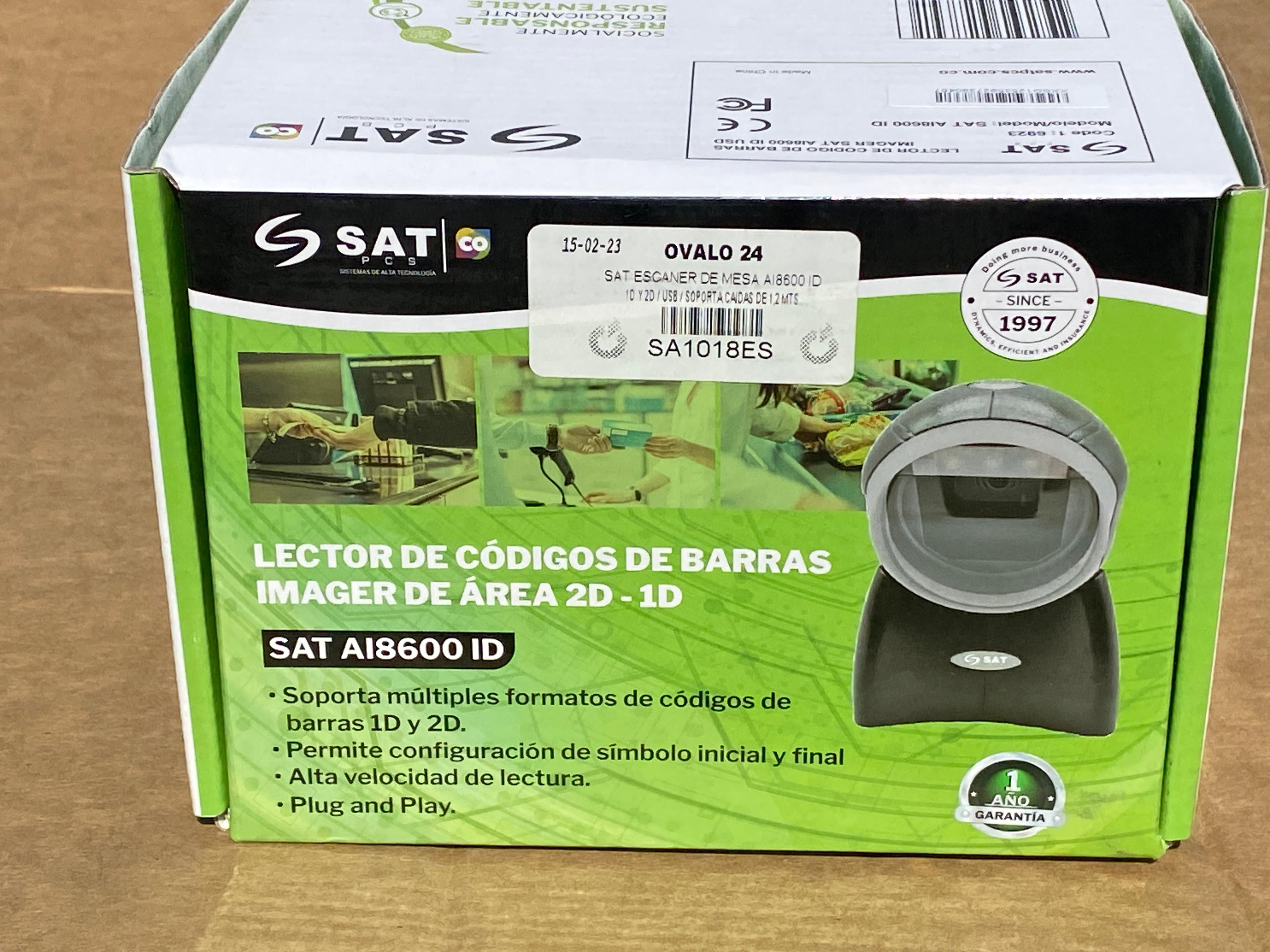 New, In Box SAT PCS AI8600ID 2D-1D Area Imager Barcode