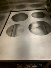 (4) Hole Insert Warmer Table with Undershelf