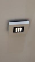 Four flush mount LED fixtures Buyer must remove