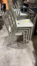 12 white heavy duty outdoor plastic resin chairs