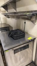 72 inch stainless steel wall shelf with rolled